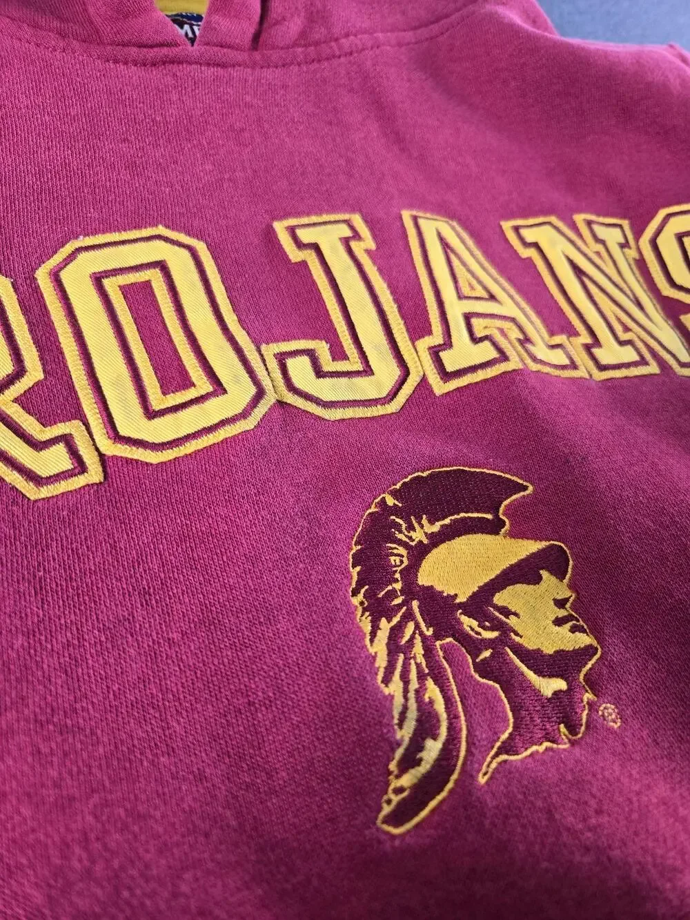 USC Trojans Hoodie Sweatshirt Youth Boys Large Red NCAA Football Champs Sports